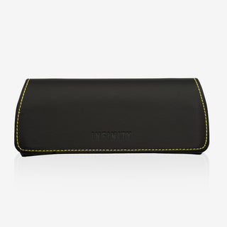 Leather sunglasses case black