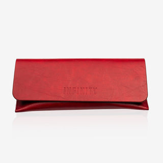 Red soft eyewear leather case